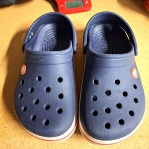 CROCS Blue Sandals with Perforated Design and Heel Strap